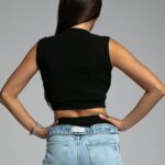 Komplet bawełniany top figi Pause Tuse czarny