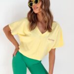 T-shirt bawełniany O'la Voga Locca żółty