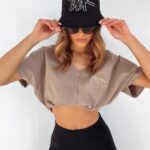 T-shirt bawełniany O'la Voga Locca c.beżowy