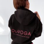 Bluza bawełniana Ola Voga Pink Zipper czarna