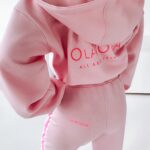 Bluza bawełniana Ola Voga Pink Zipper pudrowa