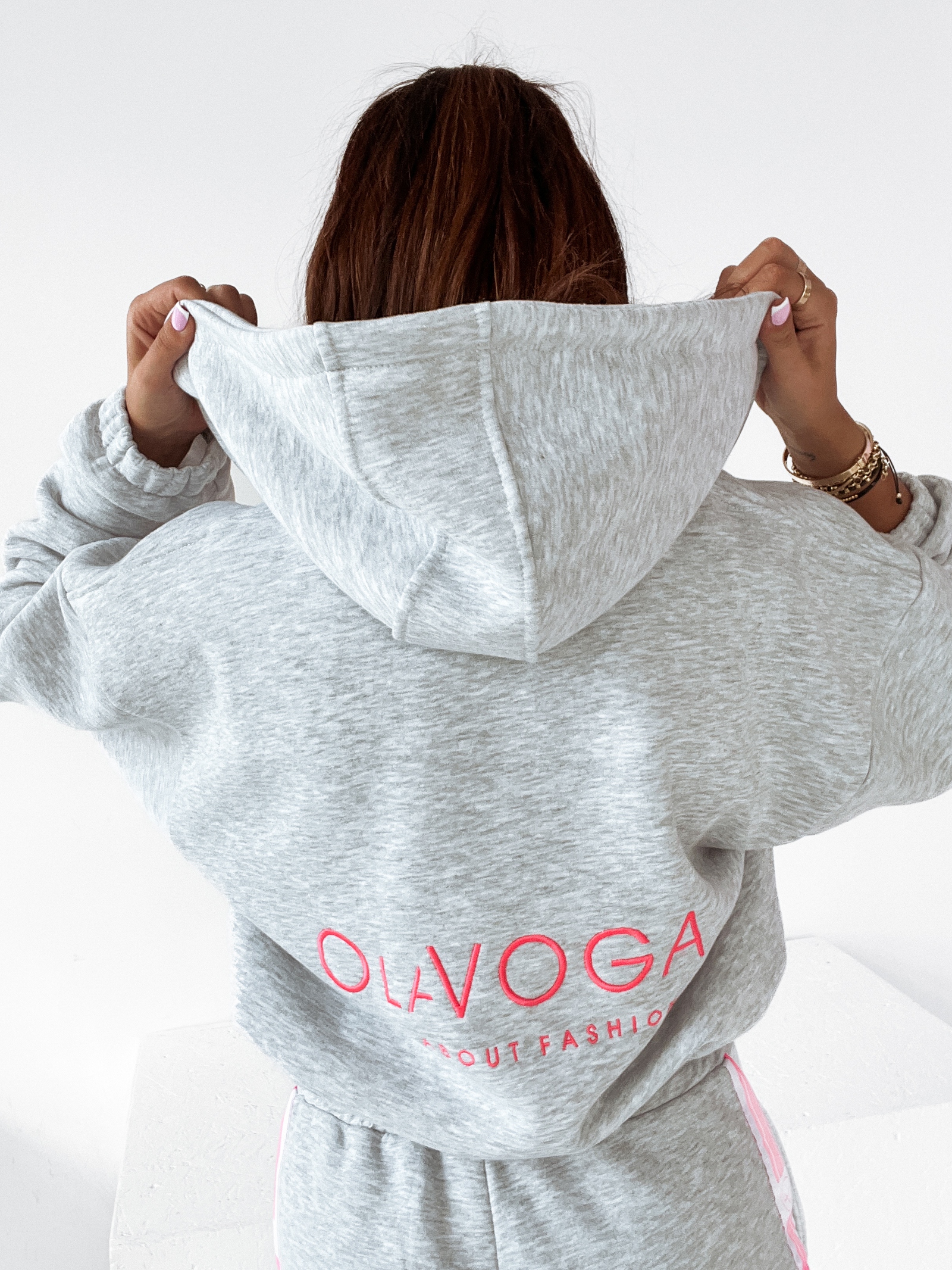 Bluza bawełniana Ola Voga Pink Zipper j.szara Bluza bawełniana Ola Voga Pink Zipper j.szara