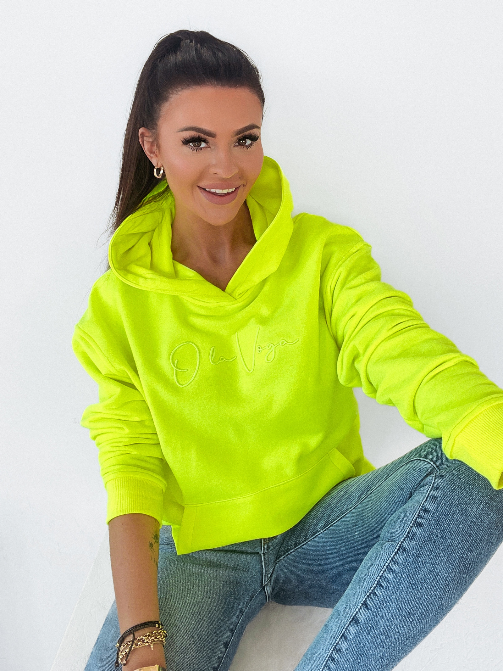 Bluza Spring Mood Woman Ola Voga neonowa limonkowa