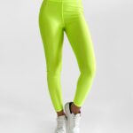 Legginsy połyskujące O'la Voga Heart limonkowe