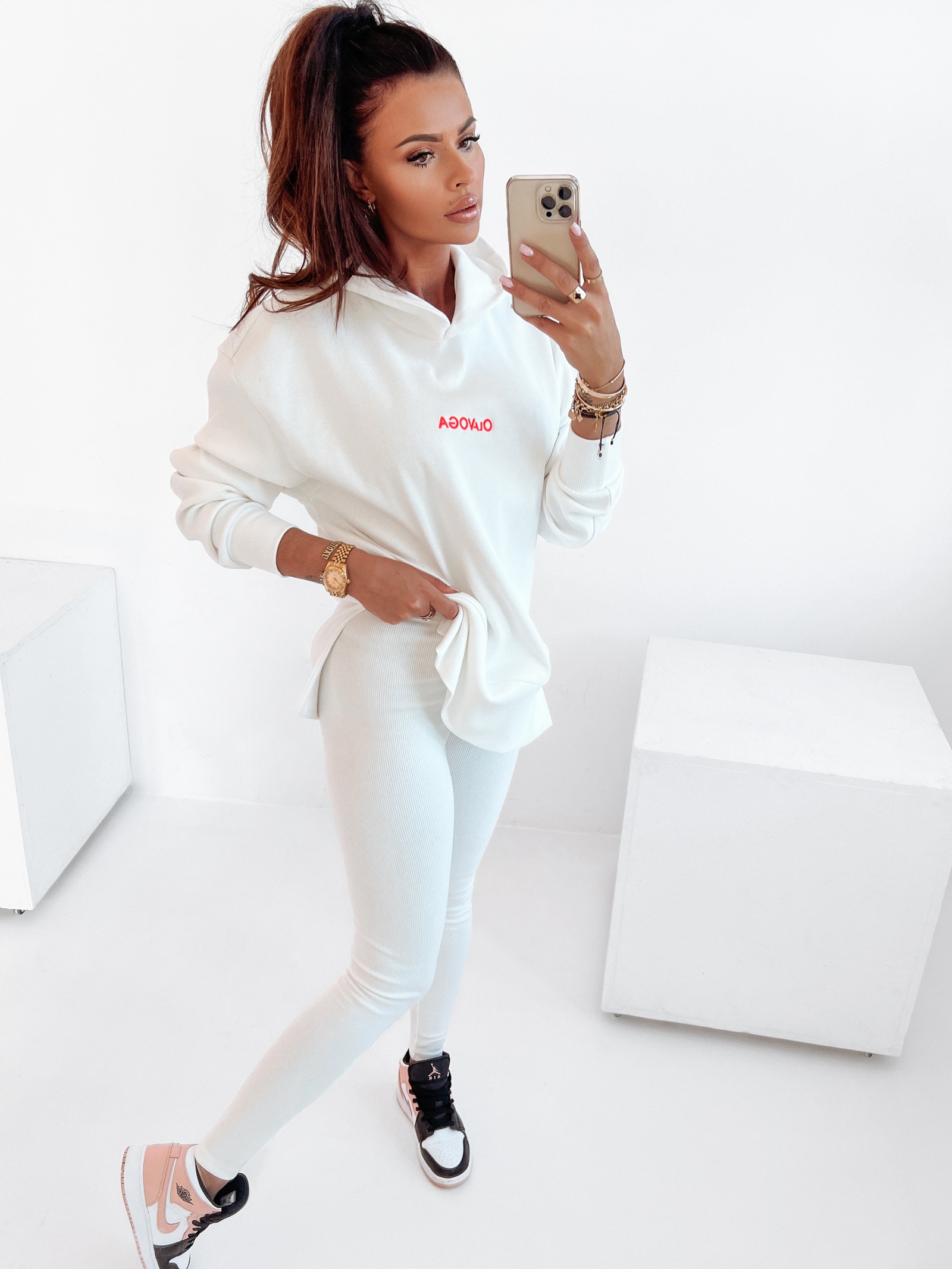 Komplet sportowy Amber Ola Voga ecru