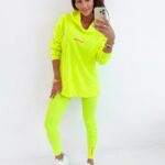 Komplet sportowy Amber Ola Voga limonkowy