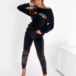 Komplet welurowy O'la Voga Made czarny