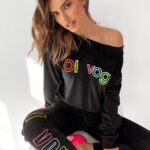 Komplet welurowy O'la Voga Made czarny