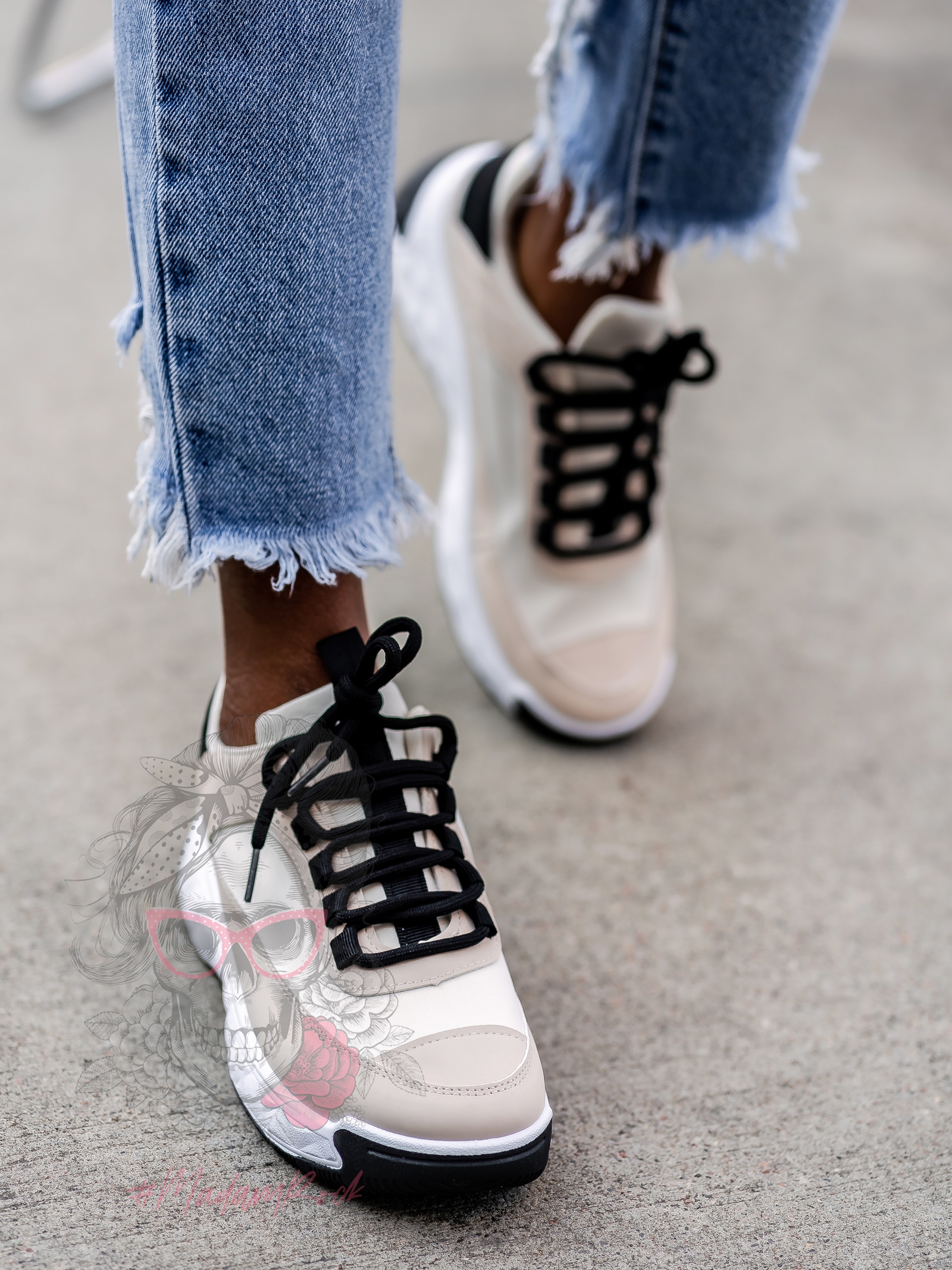 -WYPRZEDANE-Buty sportowe Madam Oslo beżowe