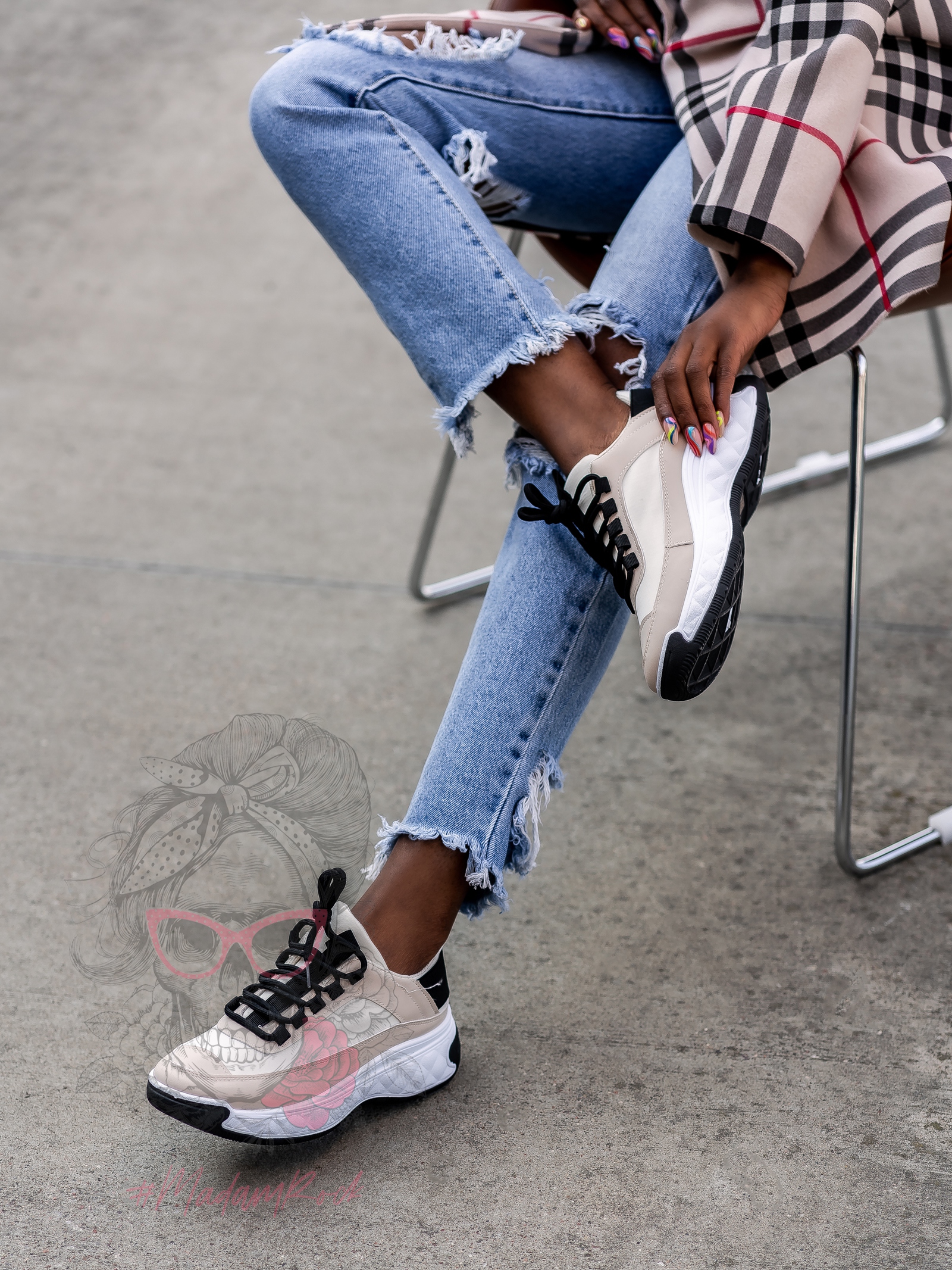 -WYPRZEDANE-Buty sportowe Madam Oslo beżowe