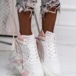 Buty sportowe Madam Supre białe z pudrowym