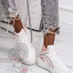 Buty sportowe Madam Supre białe z pudrowym