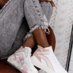 Buty sportowe Madam Supre białe z pudrowym