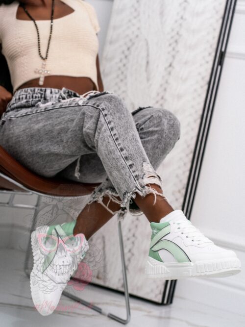 Buty sportowe Madam Supre białe z miętą