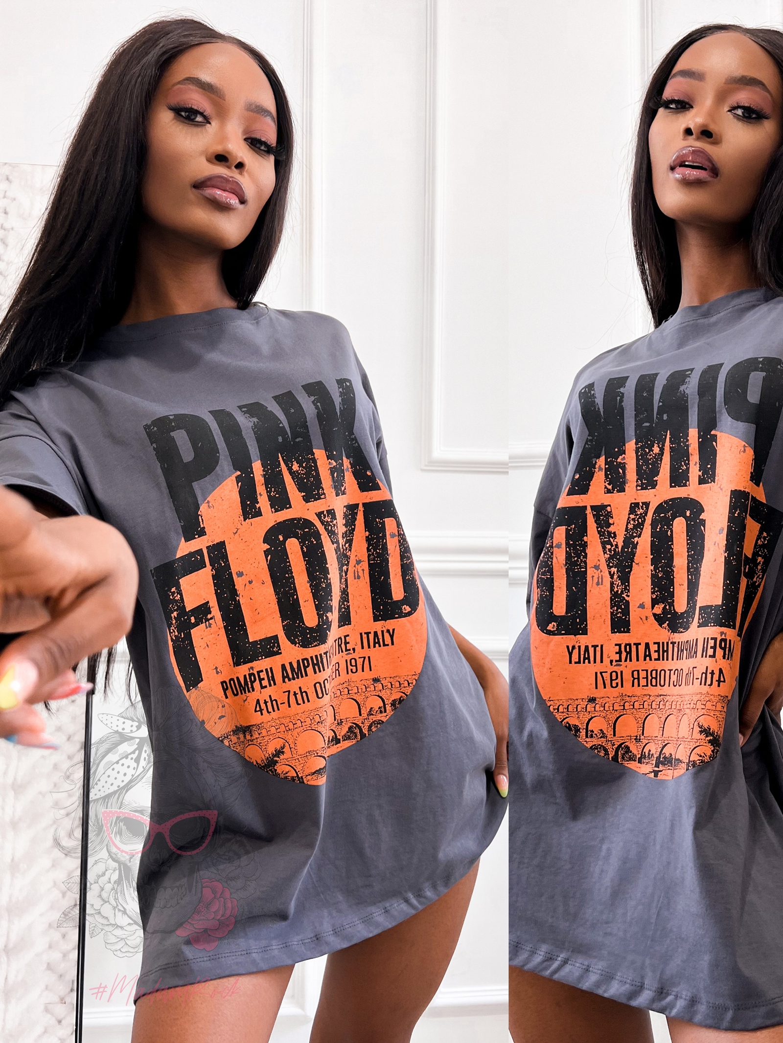 T-shirt oversize Floyd grafiowy