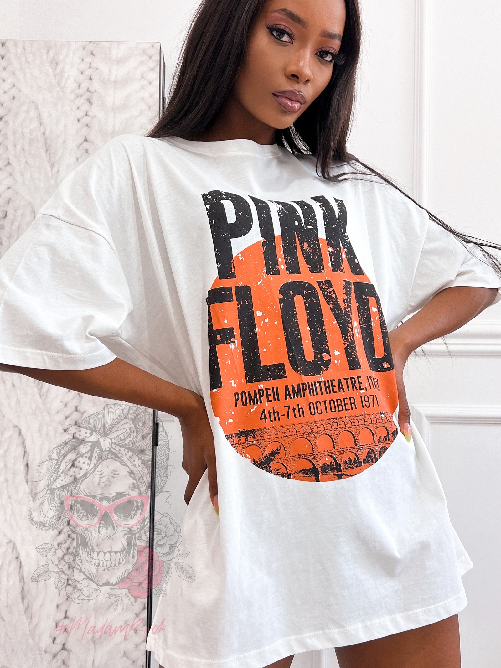 T-shirt oversize Floyd biały