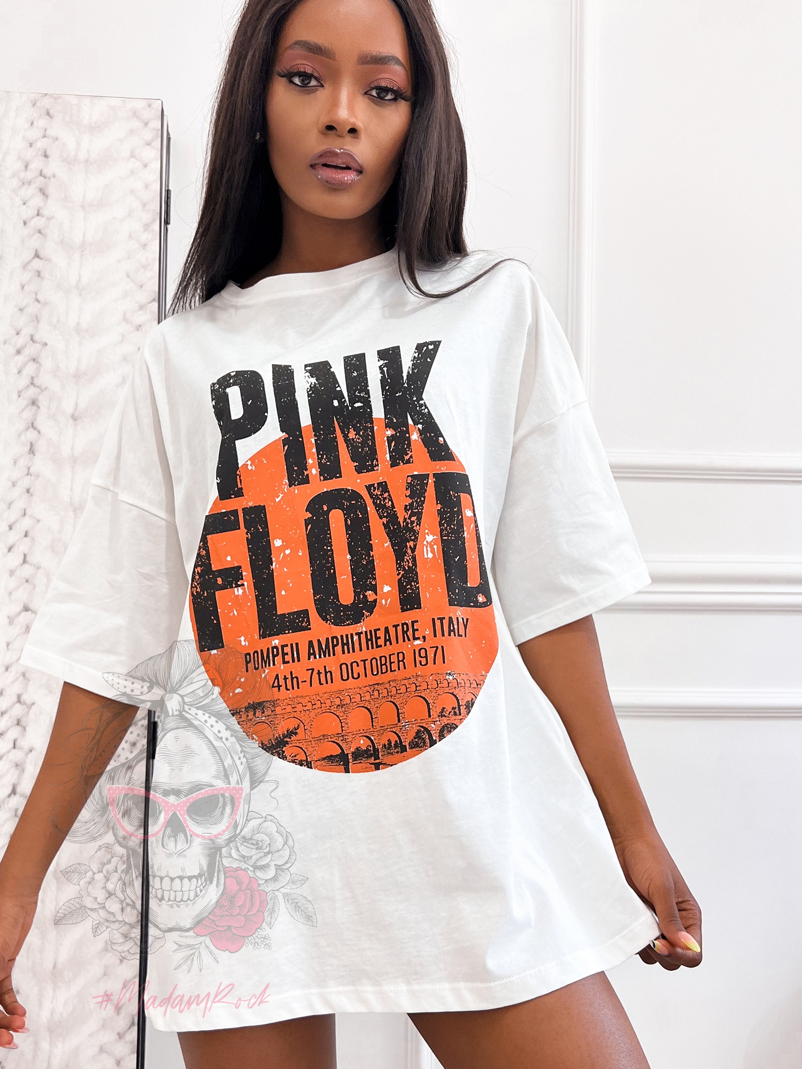 T-shirt oversize Floyd biały