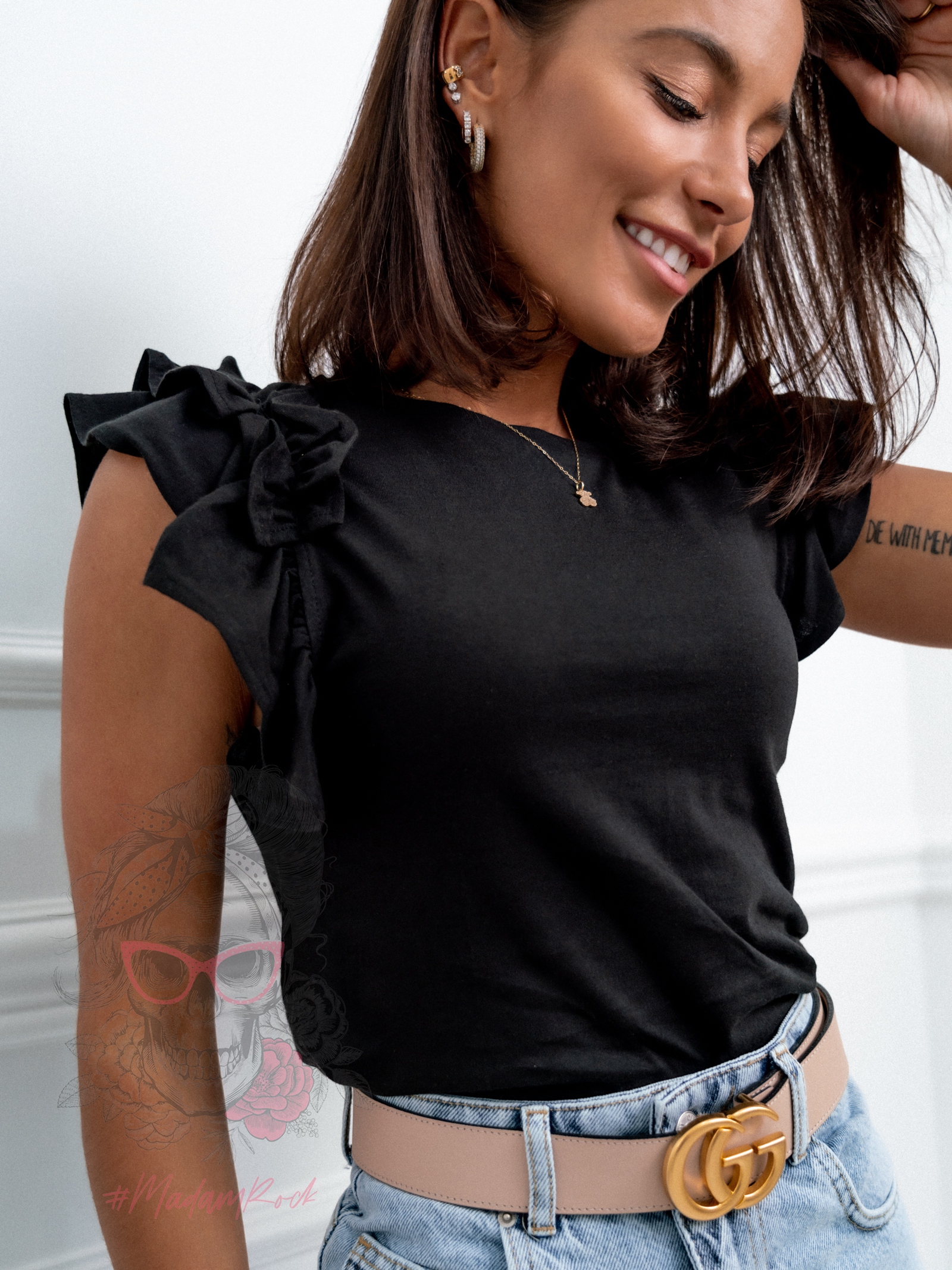 -WYPRZEDANE-Bluzka Fibreq czarny -WYPRZEDANE-Bluzka Fibreq czarny