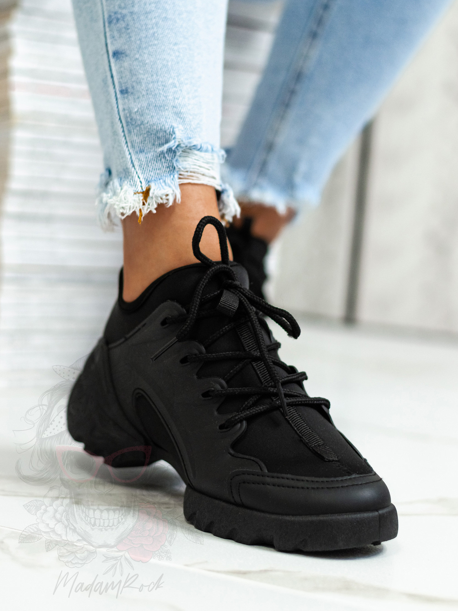 -WYPRZEDANE-Buty sportowe Madam Elsz czarne