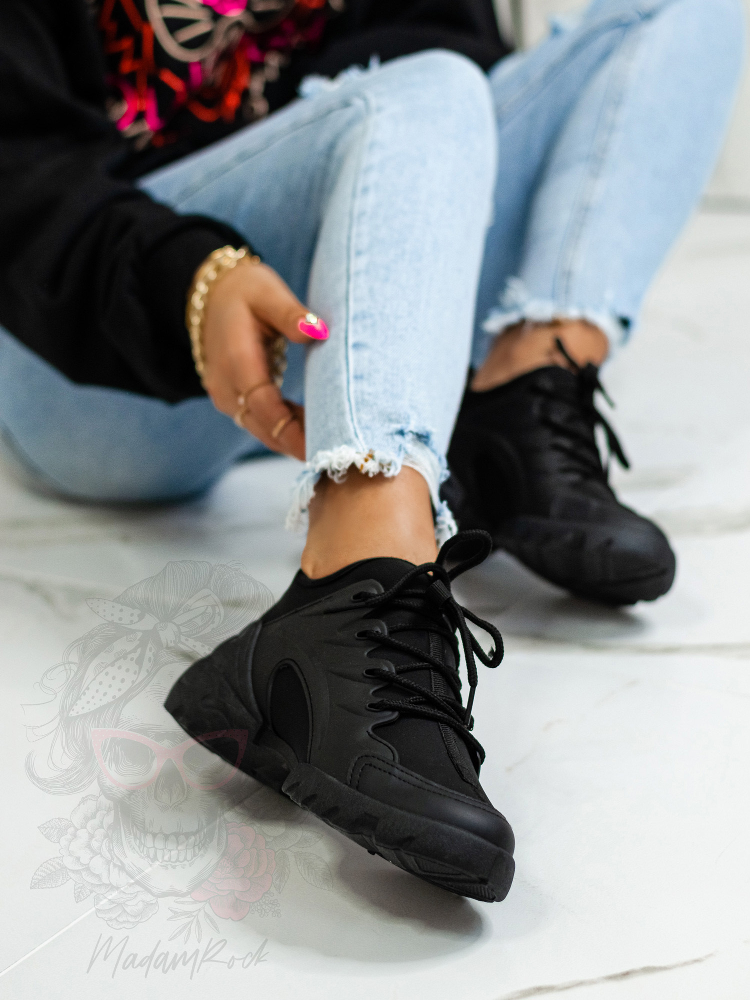 -WYPRZEDANE-Buty sportowe Madam Elsz czarne