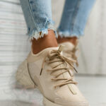 -WYPRZEDANE-Buty sportowe Madam Elsz beżowe