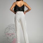 Klapki z kryształami Madam Elsa czarne