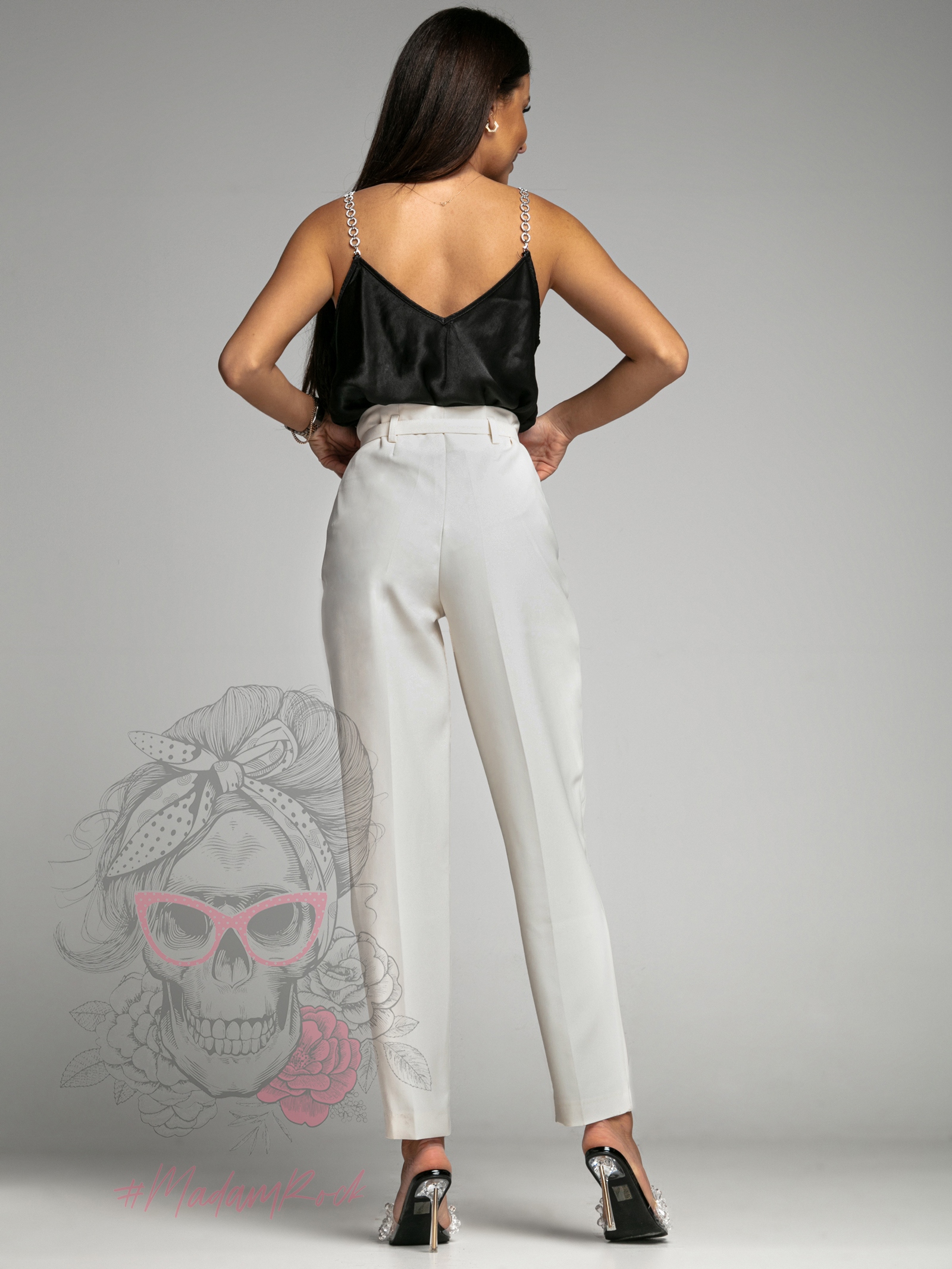 Klapki z kryształami Madam Elsa czarne Klapki z kryształami Madam Elsa czarne