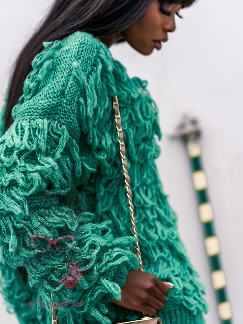 Sweter z frędzlami Marshi zielony Sweter z frędzlami Marshi zielony