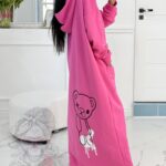 Bluza long MC Tedyowa cukierkowy róż