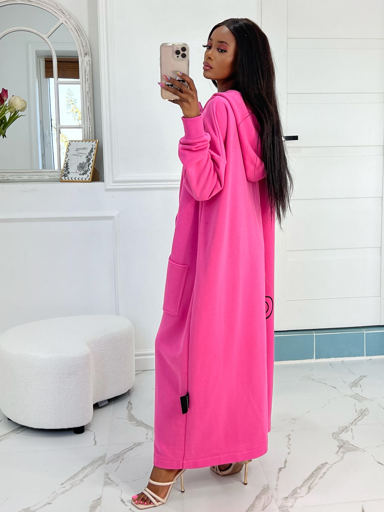 Bluza long MC Tedyowa cukierkowy róż