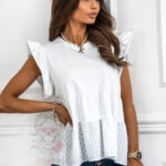 Bluzka bawełniana Dora Rose biała