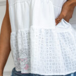 Bluzka bawełniana Dora Rose biała