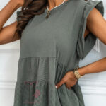 Bluzka bawełniana Dora Rose khaki