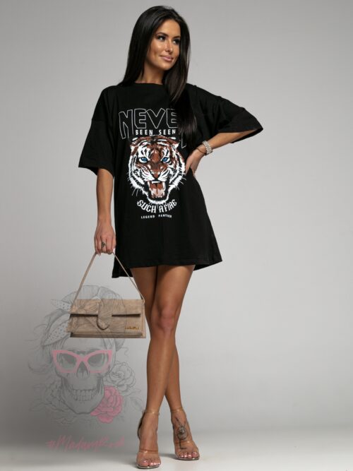 T-shirt bawełniany Never czarny