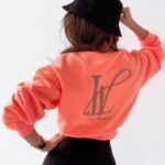 Bluza bomberka O'la Voga High School neonowa pomarańczowa