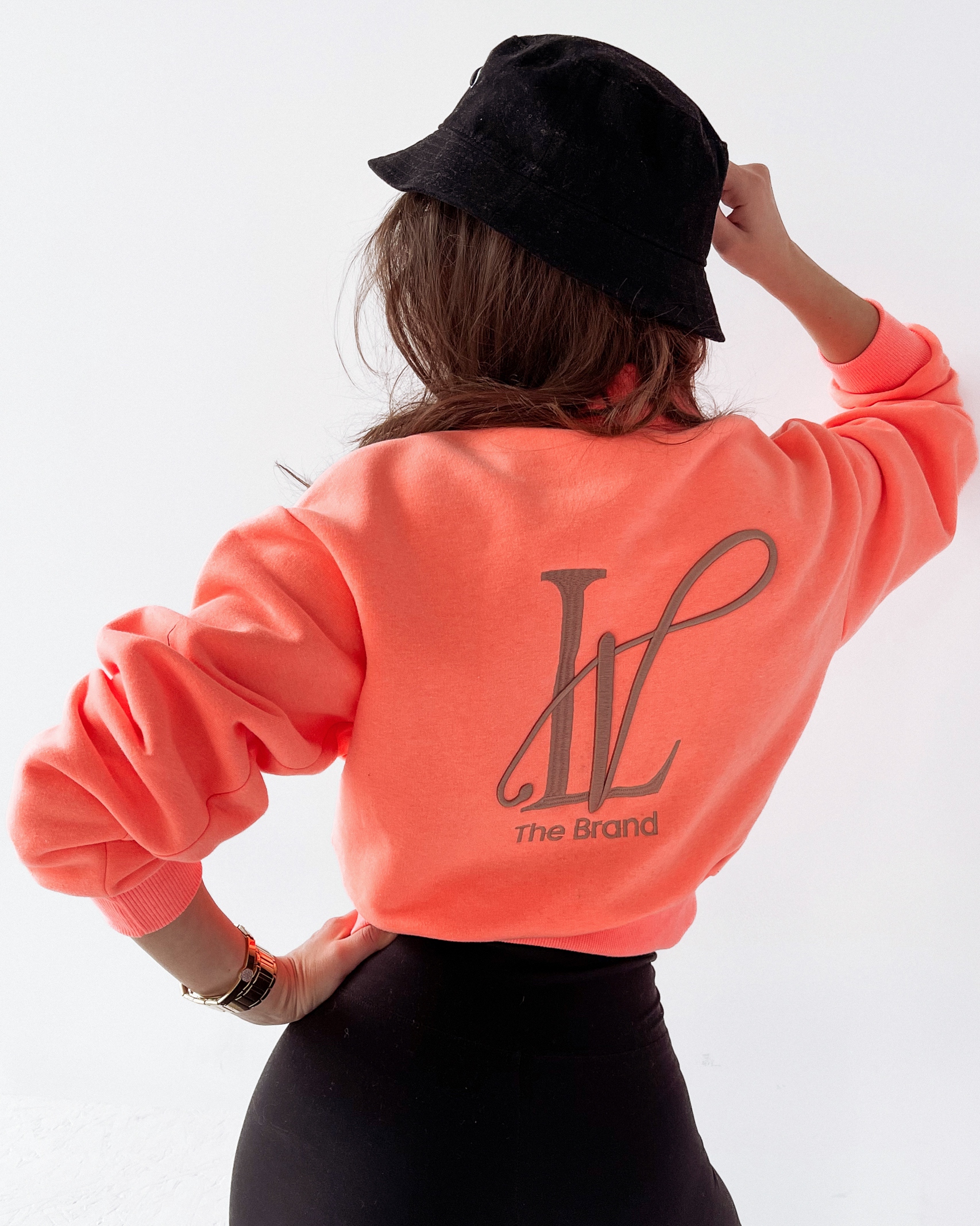 Bluza bomberka O'la Voga High School neonowa pomarańczowa