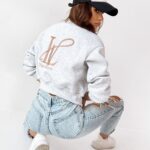 Bluza bomberka O'la Voga High School szary melanż