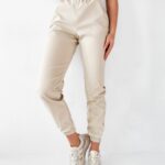 Spodnie skórzane Ola Voga Fresh Leather j.beżowe