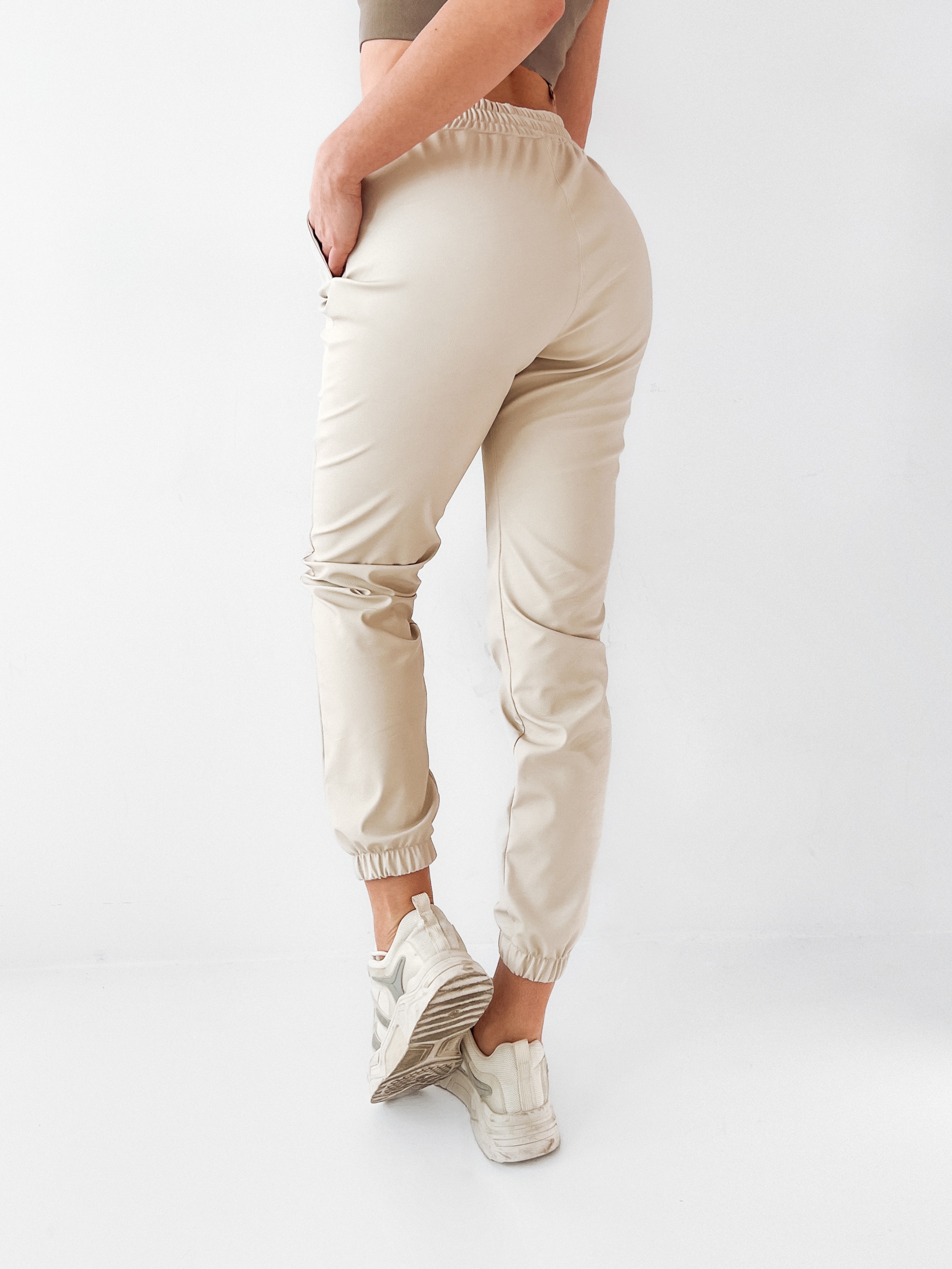 Spodnie skórzane Ola Voga Fresh Leather j.beżowe Spodnie skórzane Ola Voga Fresh Leather j.beżowe