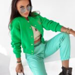 Spodnie skórzane Ola Voga Fresh Leather miętowe