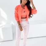 Spodnie skórzane Ola Voga Fresh Leather pudrowe