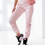 Spodnie skórzane Ola Voga Fresh Leather pudrowe