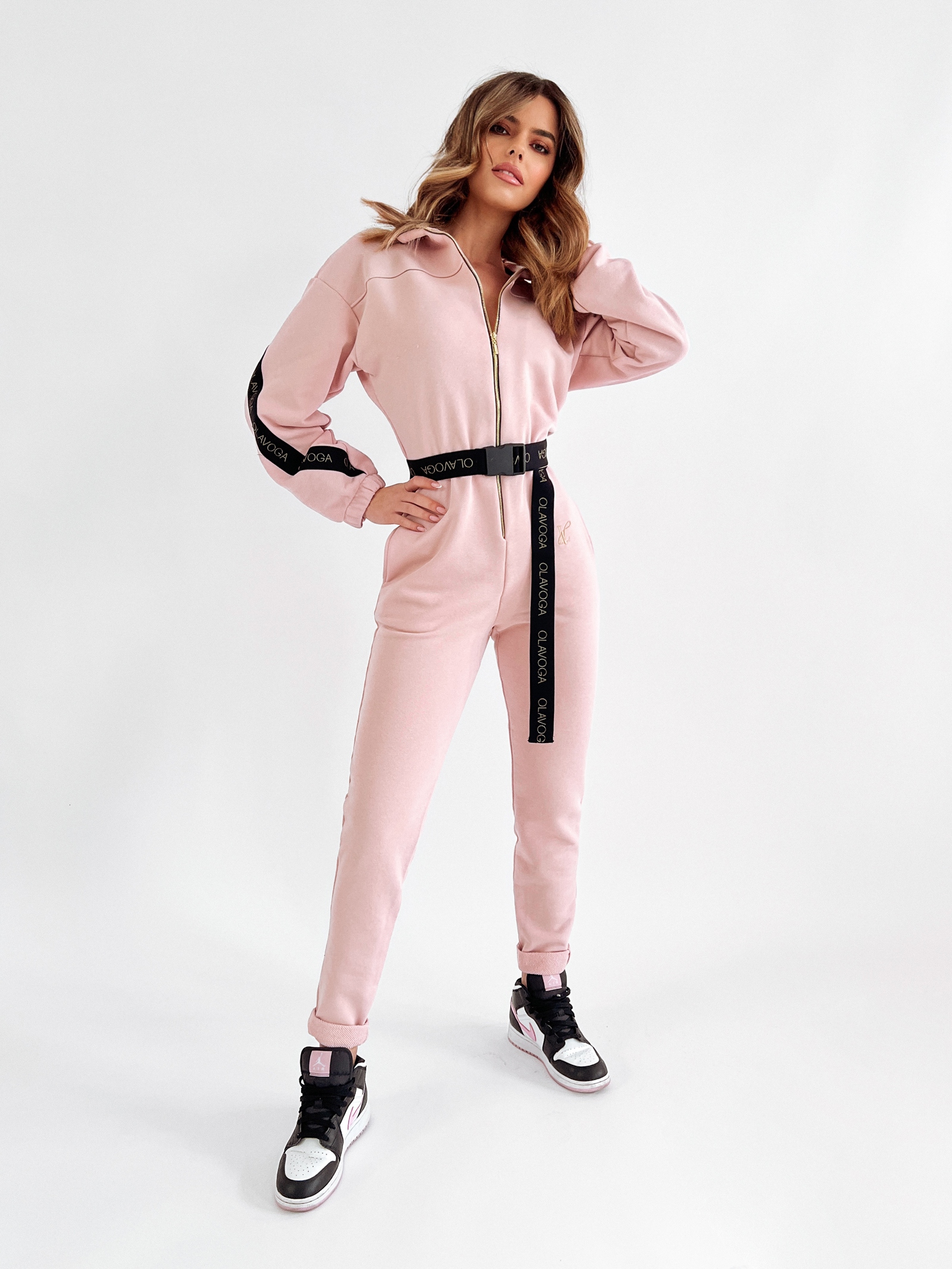 Kombinezon elegancki Fancy Stripe Ola Voga różowy Kombinezon elegancki Fancy Stripe Ola Voga różowy