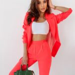 Komplet elegancki Madrid Ola Voga neonowy róż