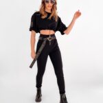 Komplet dresowy logowany Oud Ola Voga czarny