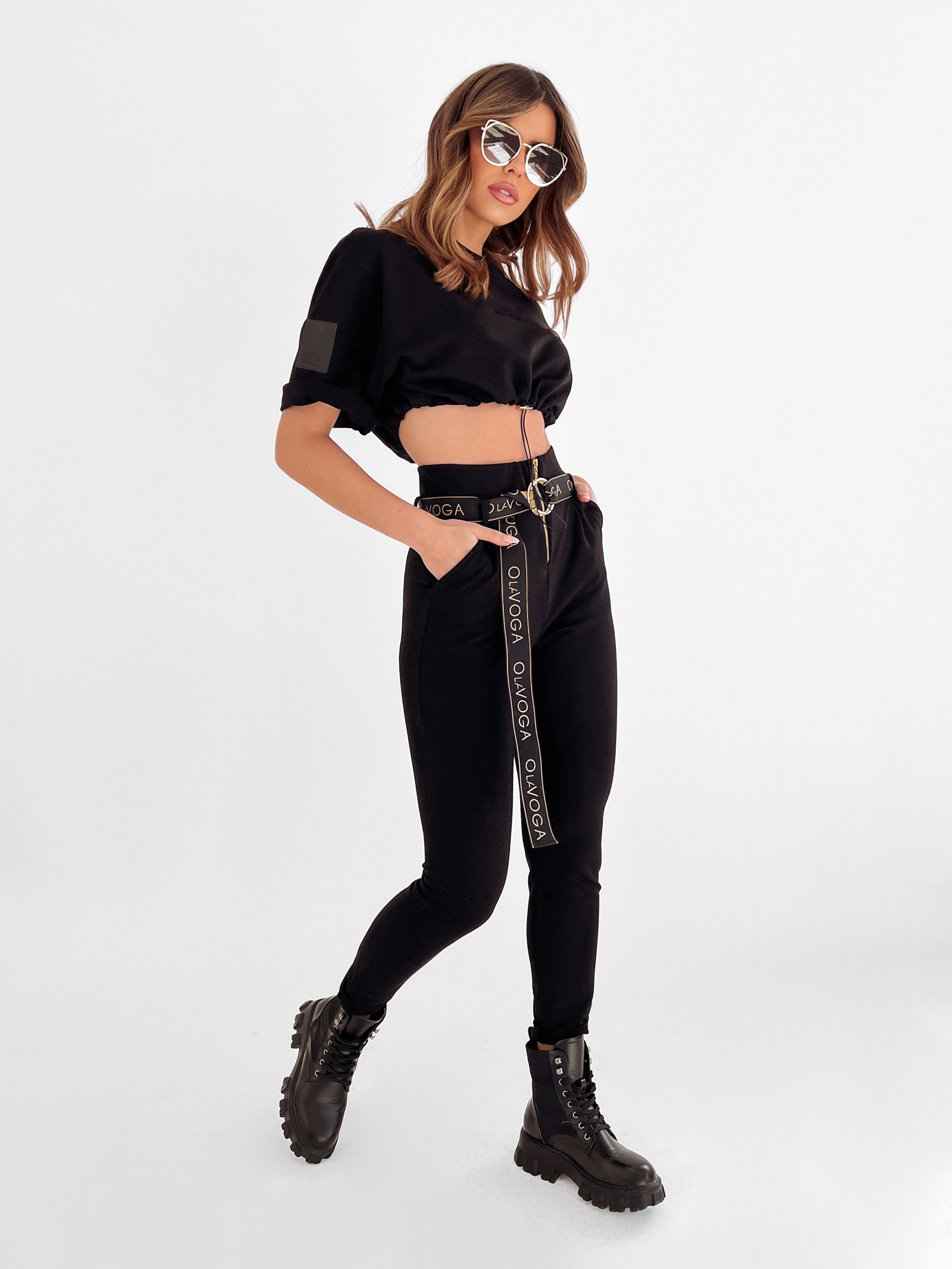 Komplet dresowy logowany Oud Ola Voga czarny Komplet dresowy logowany Oud Ola Voga czarny