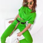 Komplet dresowy logowany Oud Ola Voga zielony