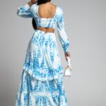 Sukienka maxi Blue Lagoon niebieska