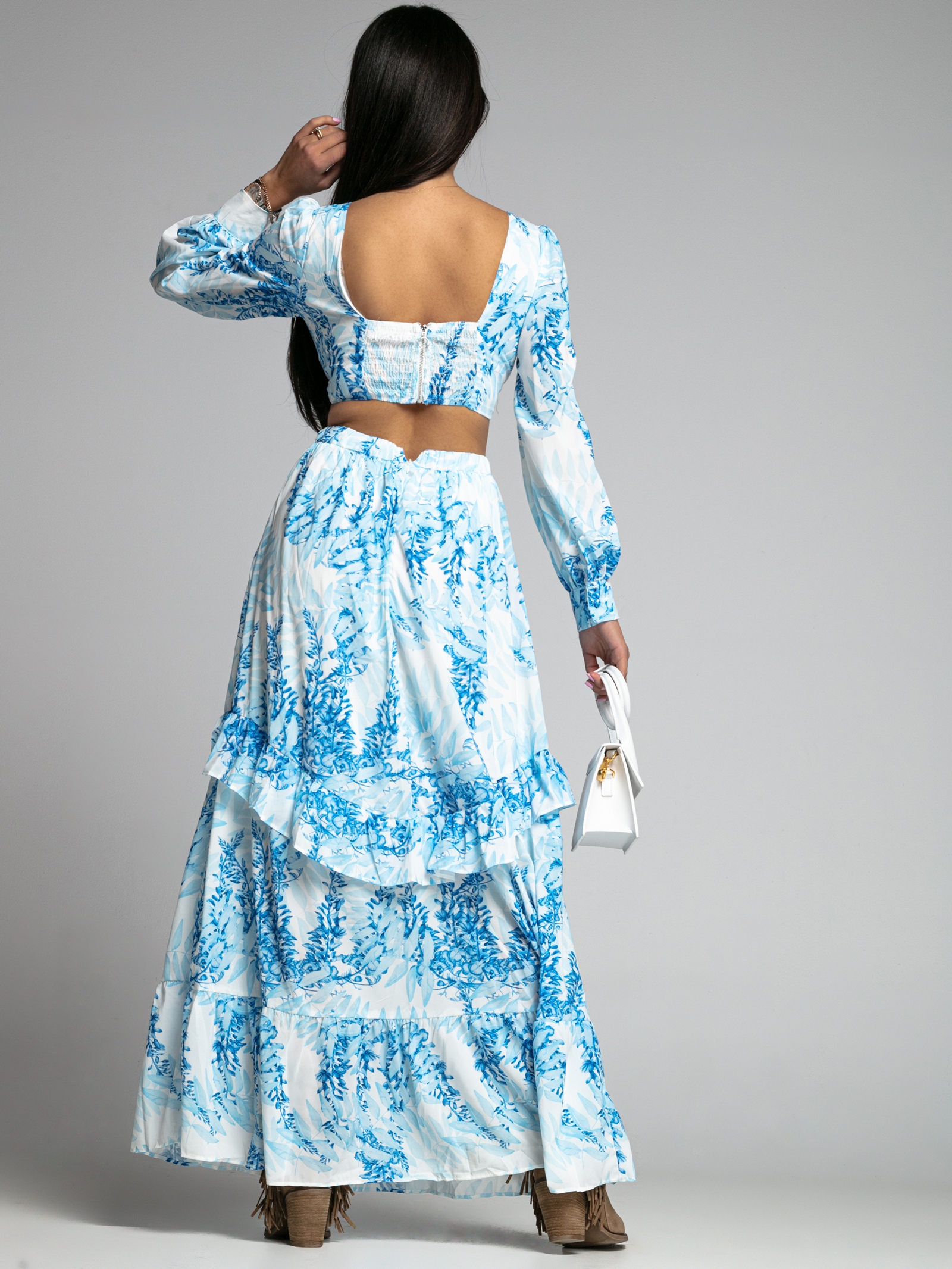 Sukienka maxi Blue Lagoon niebieska