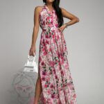 Sukienka maxi NB Jardi różowa